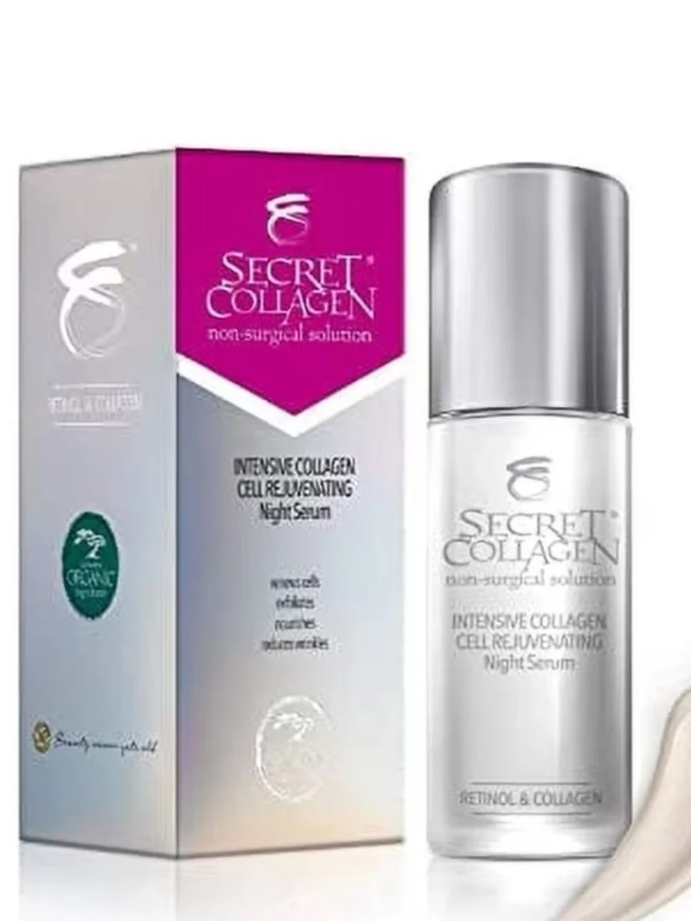 Secret Collagen Intensive Collagen Night Serum - 1.7oz / 50ml NIB Sealed